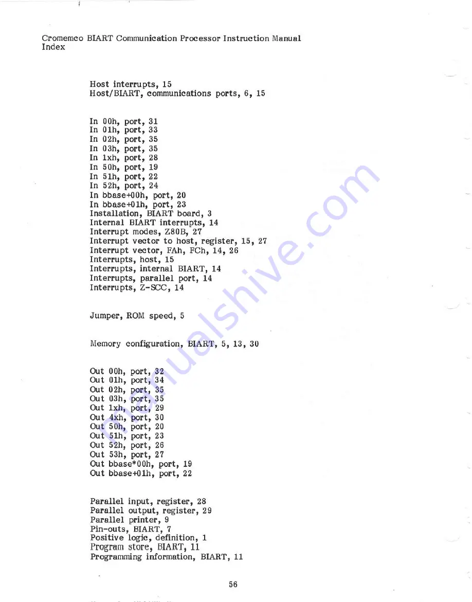 Cromemco BIART Instruction Manual Download Page 62