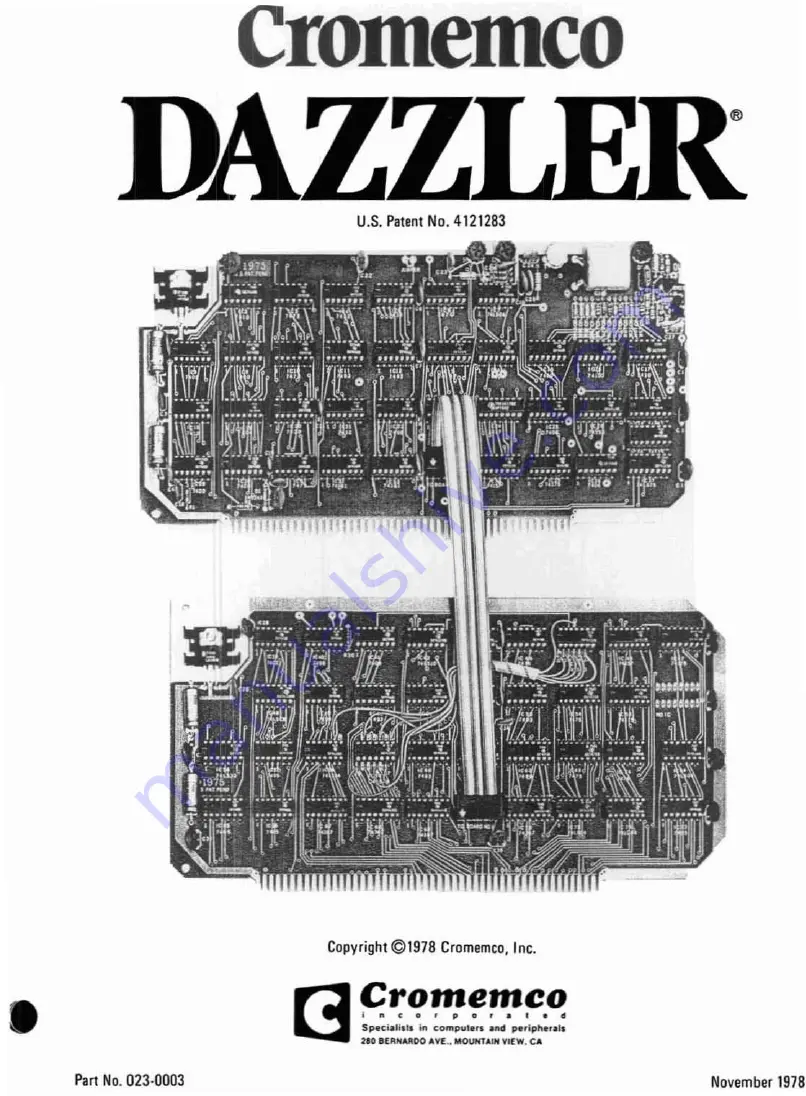 Cromemco Dazzler Manual Download Page 1