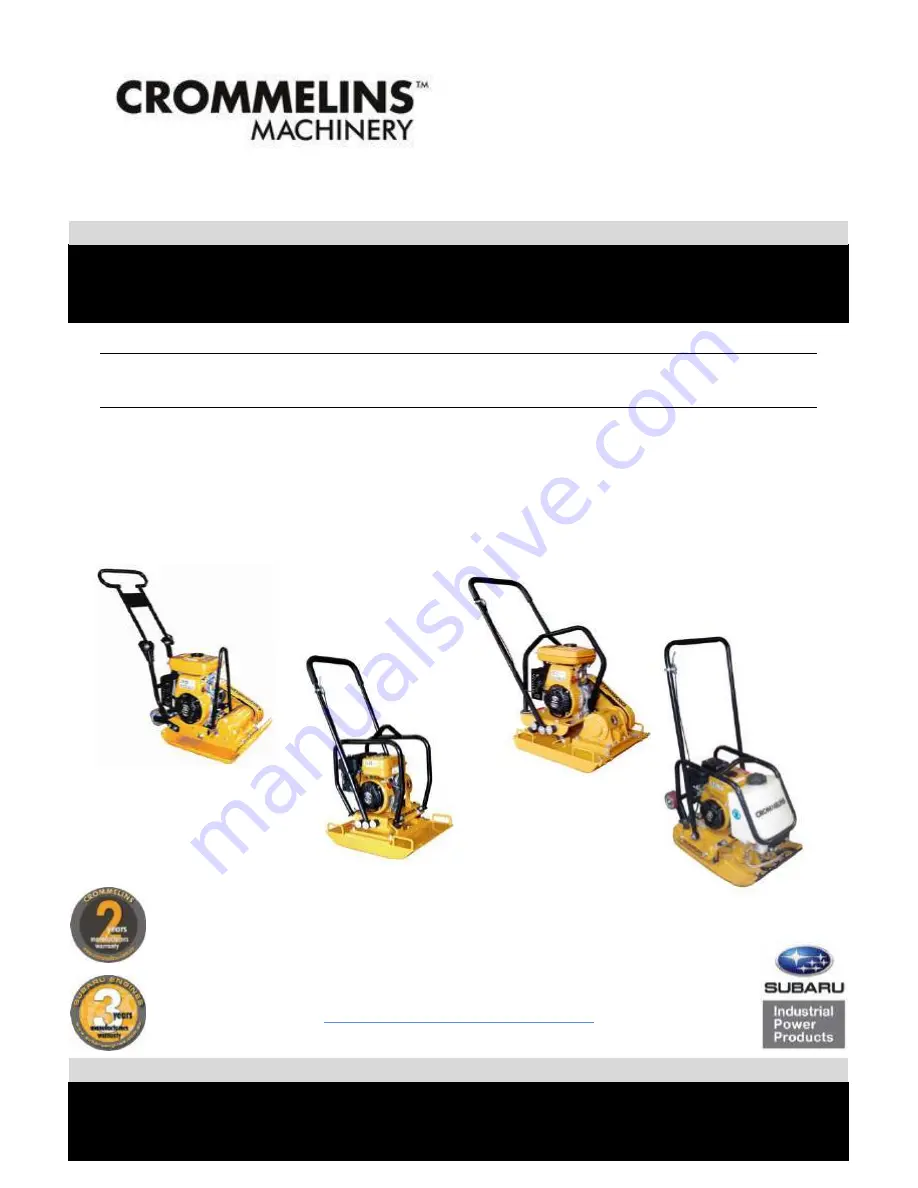 Crommelins CC60R Operation & Instruction Manual Download Page 1