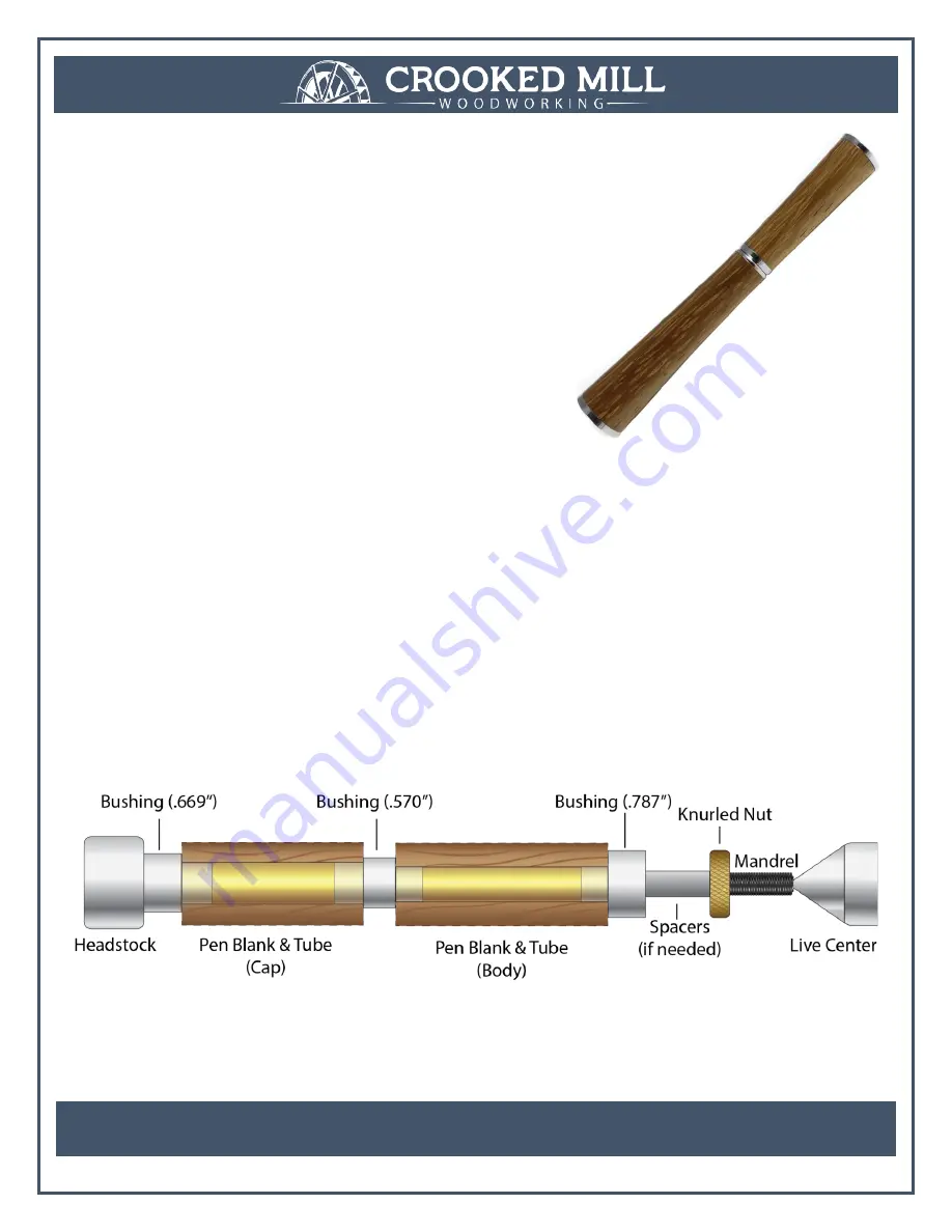 CROOKED MILL Panache Pen Kit Instructions Download Page 1