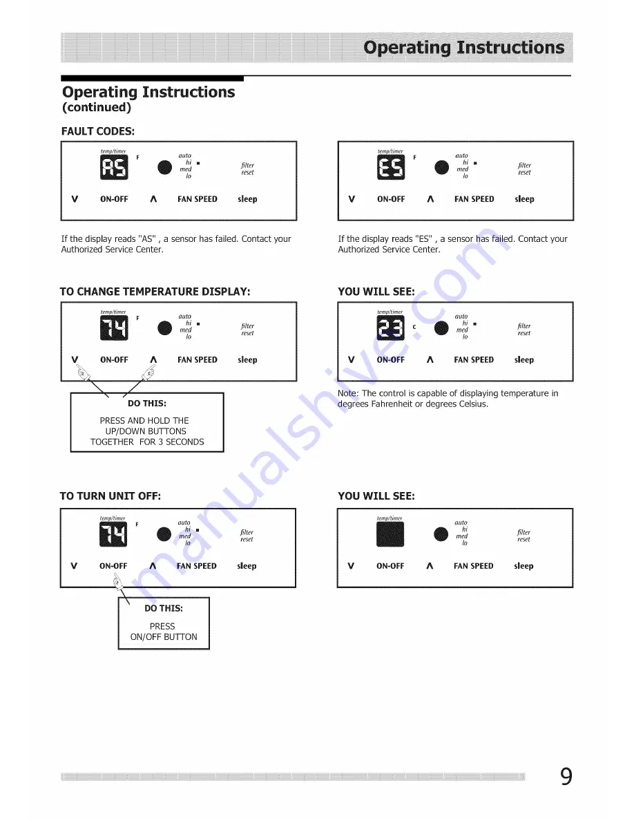 Crosley 2020215A0585 Use & Care Manual Download Page 9