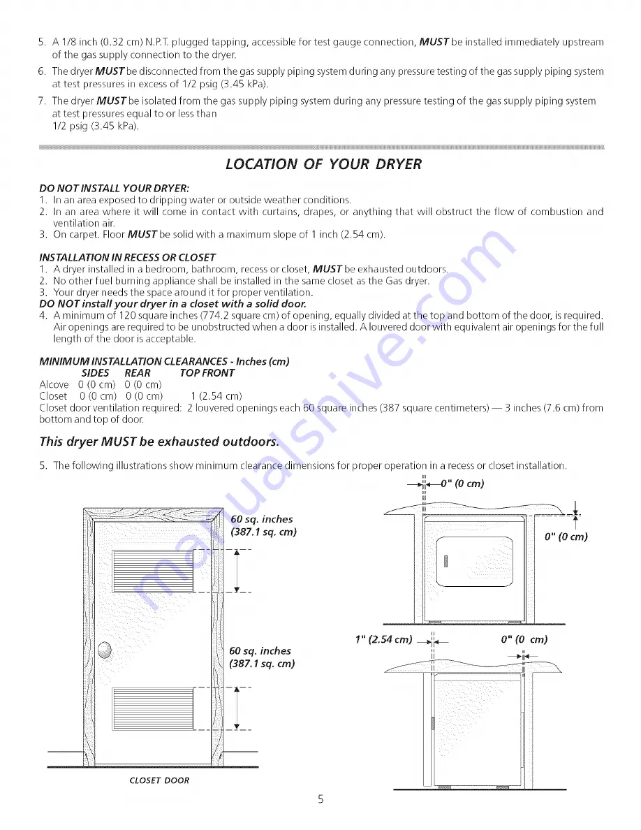 Crosley BEQ1442CES1 Installation Instructions Manual Download Page 5