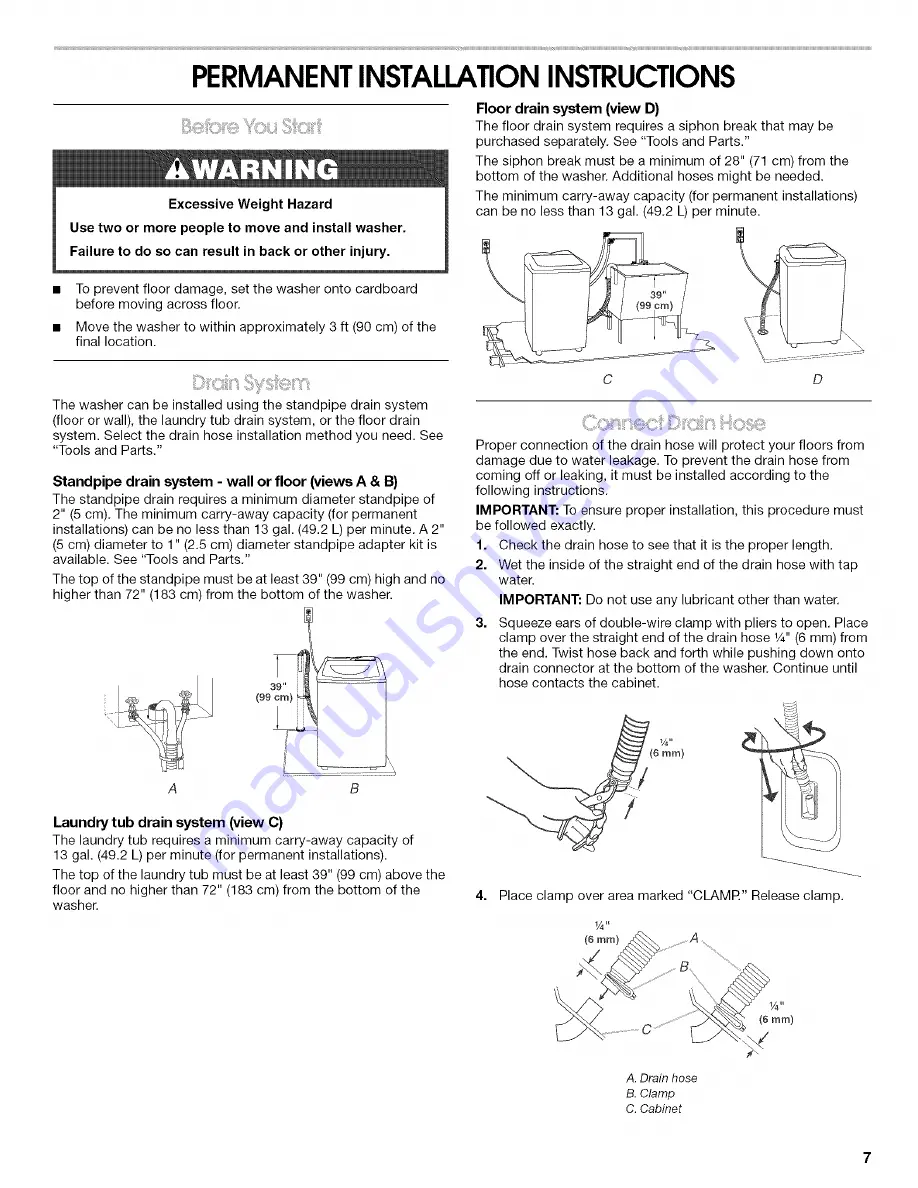 Crosley CAWC529PQ Use & Care Manual Download Page 7