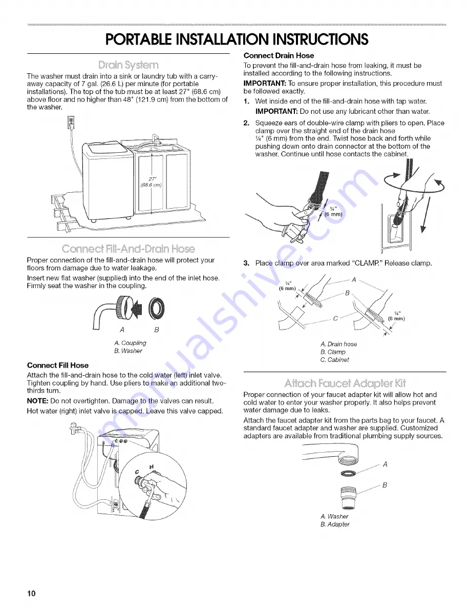 Crosley CAWC529PQ Use & Care Manual Download Page 10