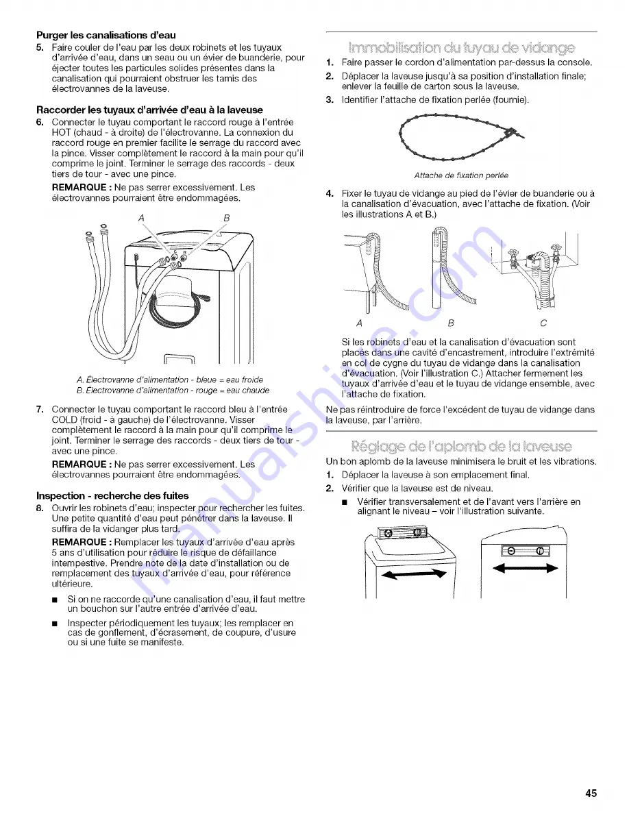 Crosley CAWC529PQ Use & Care Manual Download Page 45