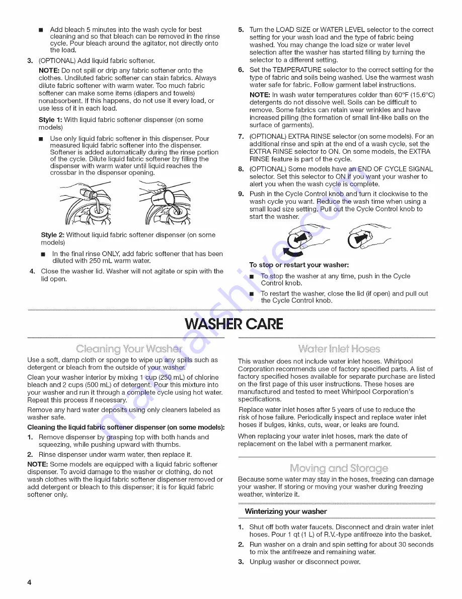 Crosley CAWS14234VQ0 User Instructions Download Page 4