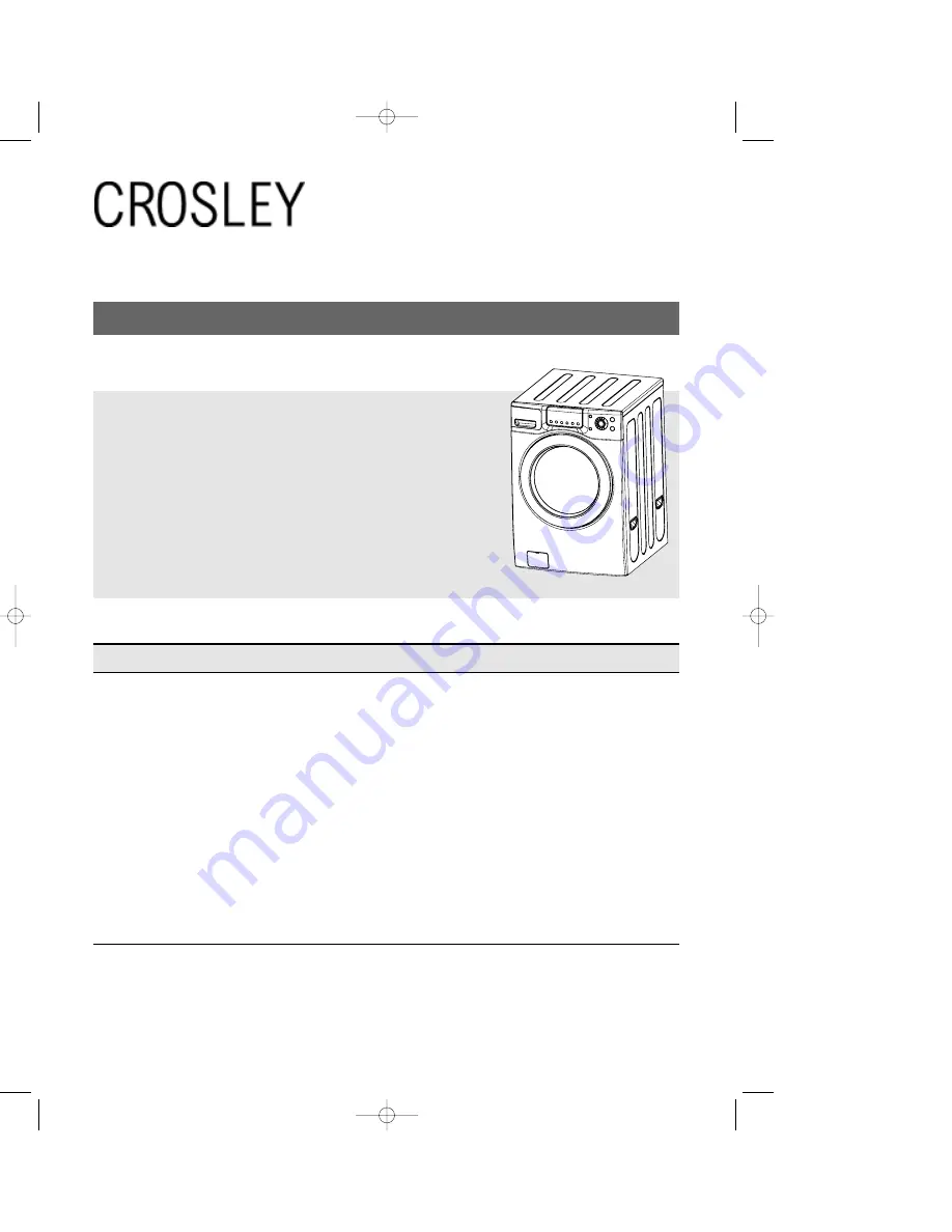 Crosley CB-8500GW Instruction Manual Download Page 1