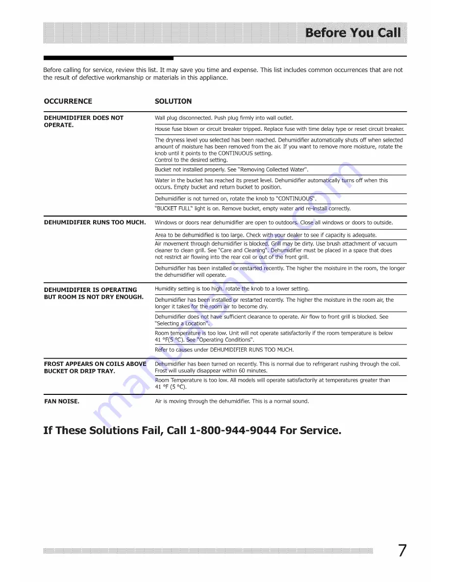 Crosley CDF25V111 Use & Care Manual Download Page 7