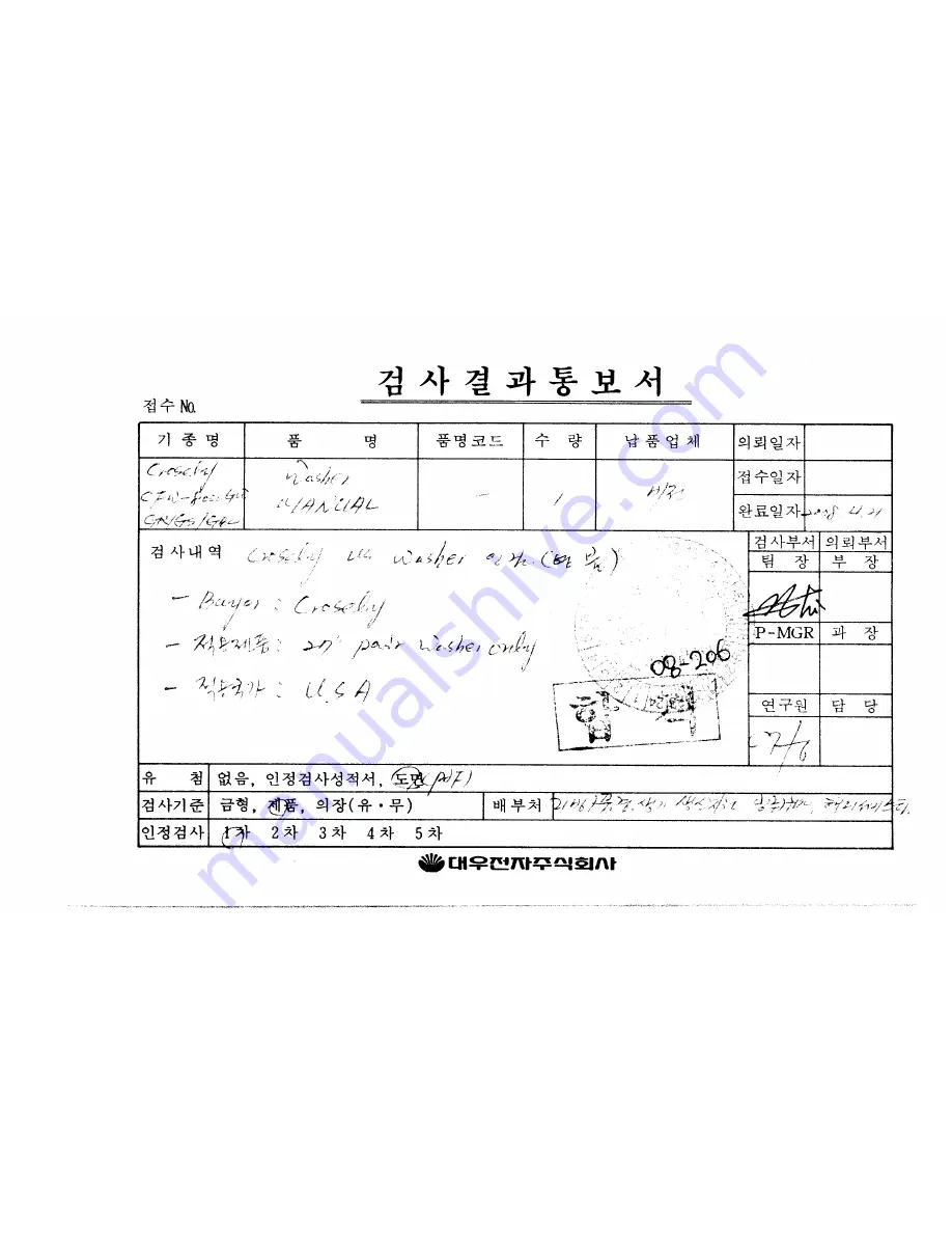 Crosley CFW-8000GBL Owner'S Manual Download Page 1