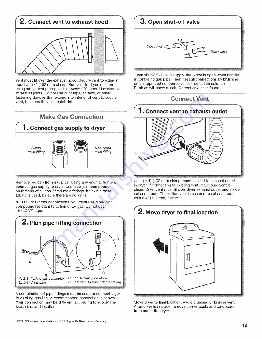 Crosley CGD126SXQ0 Installation Instructions Manual Download Page 13