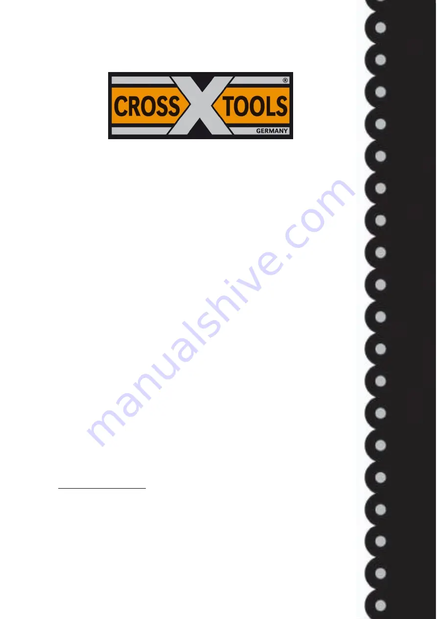 Cross Tools CAS 600 EU Manual Download Page 40