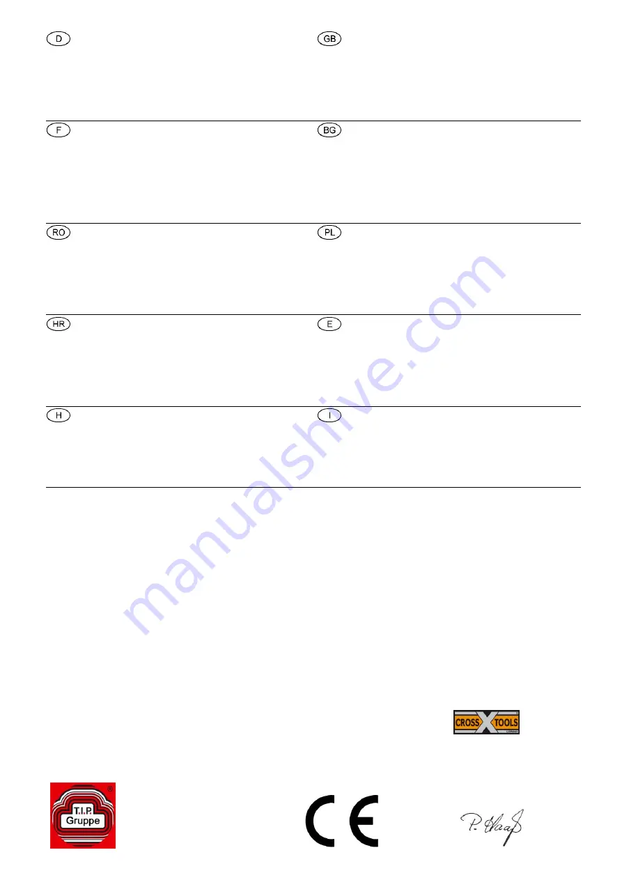 Cross Tools CPG 5500 NEV Operating Instructions Manual Download Page 2