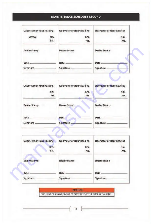 Crossfire CF125 2013 Operating Instructions Manual Download Page 56