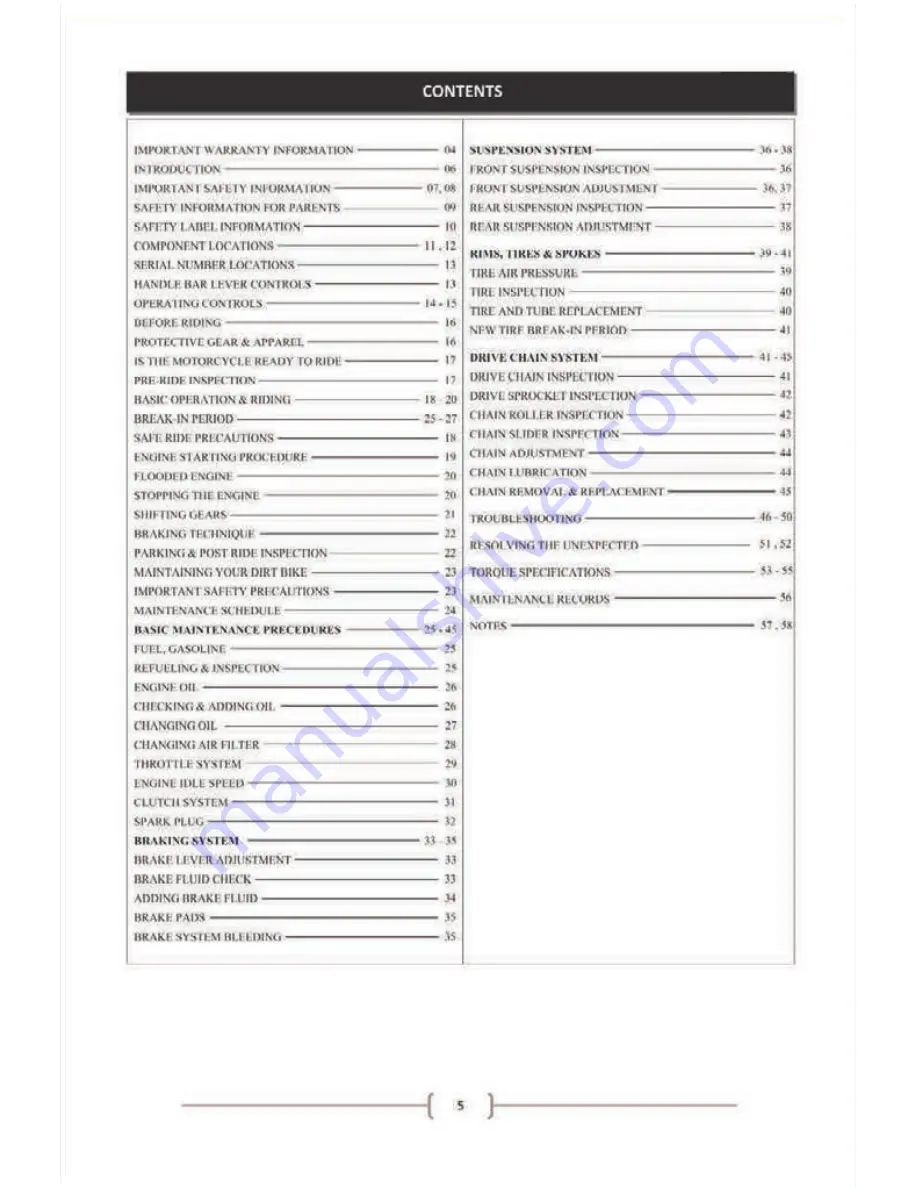 Crossfire CF140L Owner'S Manual Download Page 5