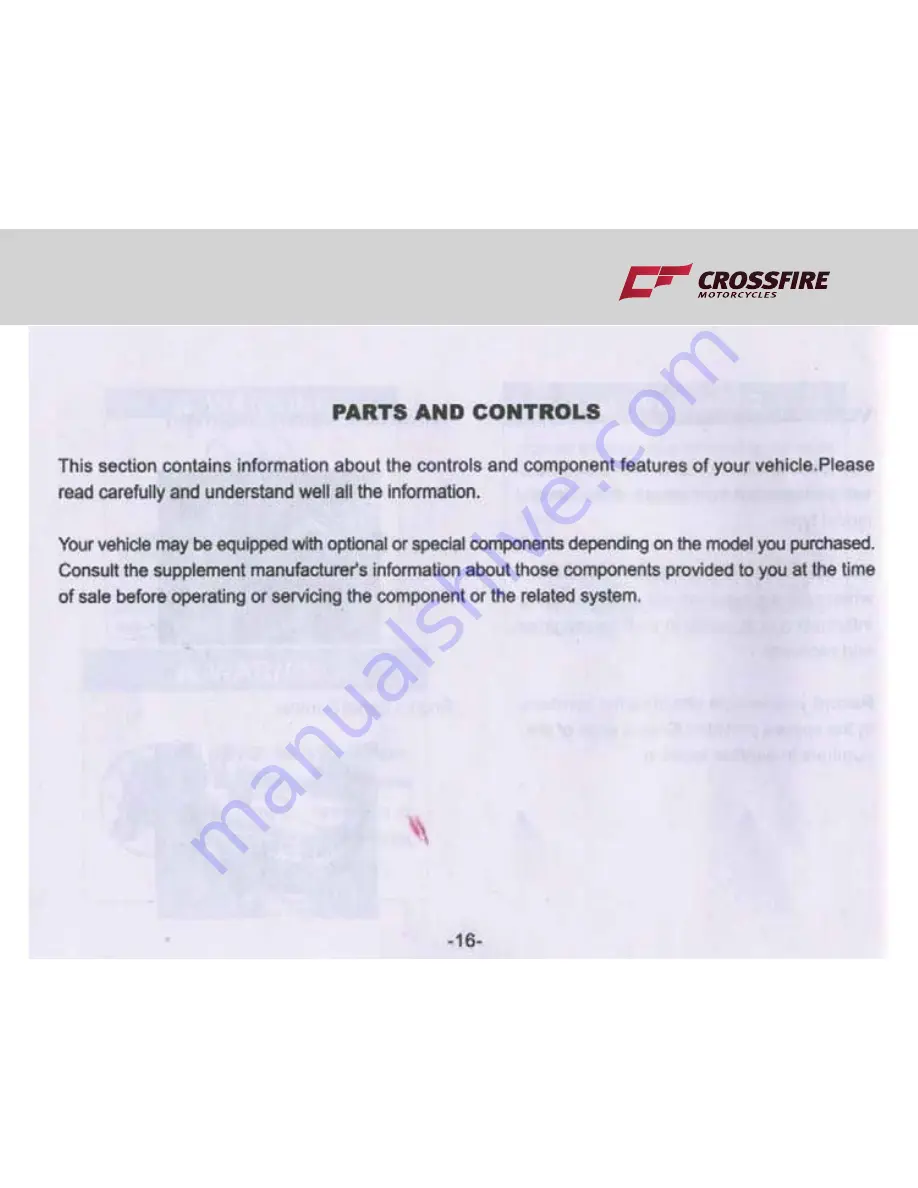 Crossfire Tonka 125 User Manual Download Page 18