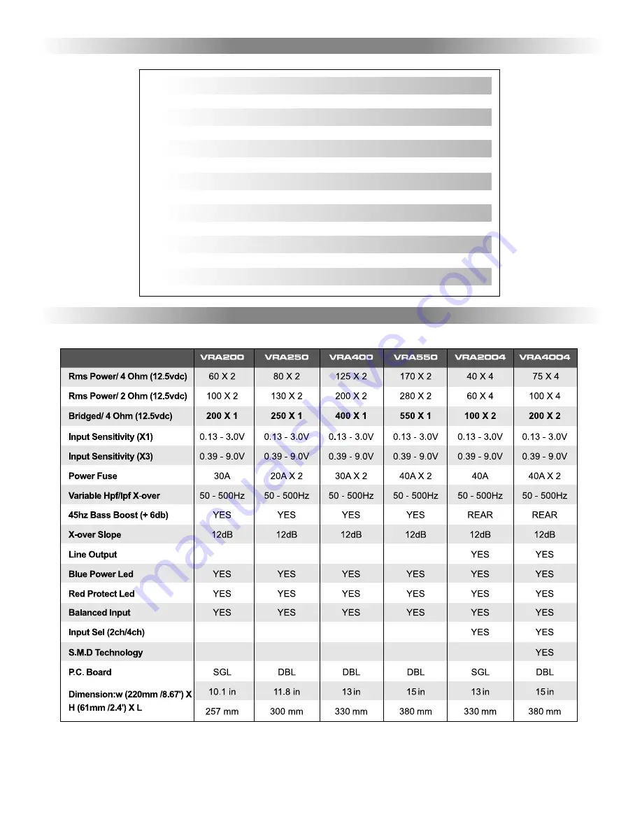 Crossfire VRA1000D Manual Download Page 4