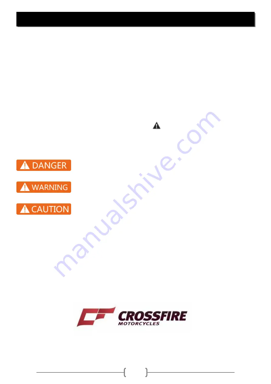 Crossfire xz250r V4 Скачать руководство пользователя страница 7