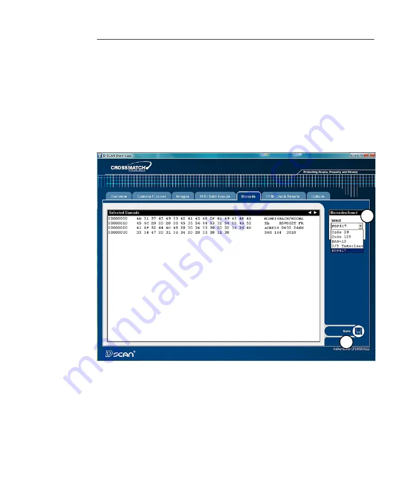 Crossmatch D SCAN AUTHENTICATOR CF User Manual Download Page 49