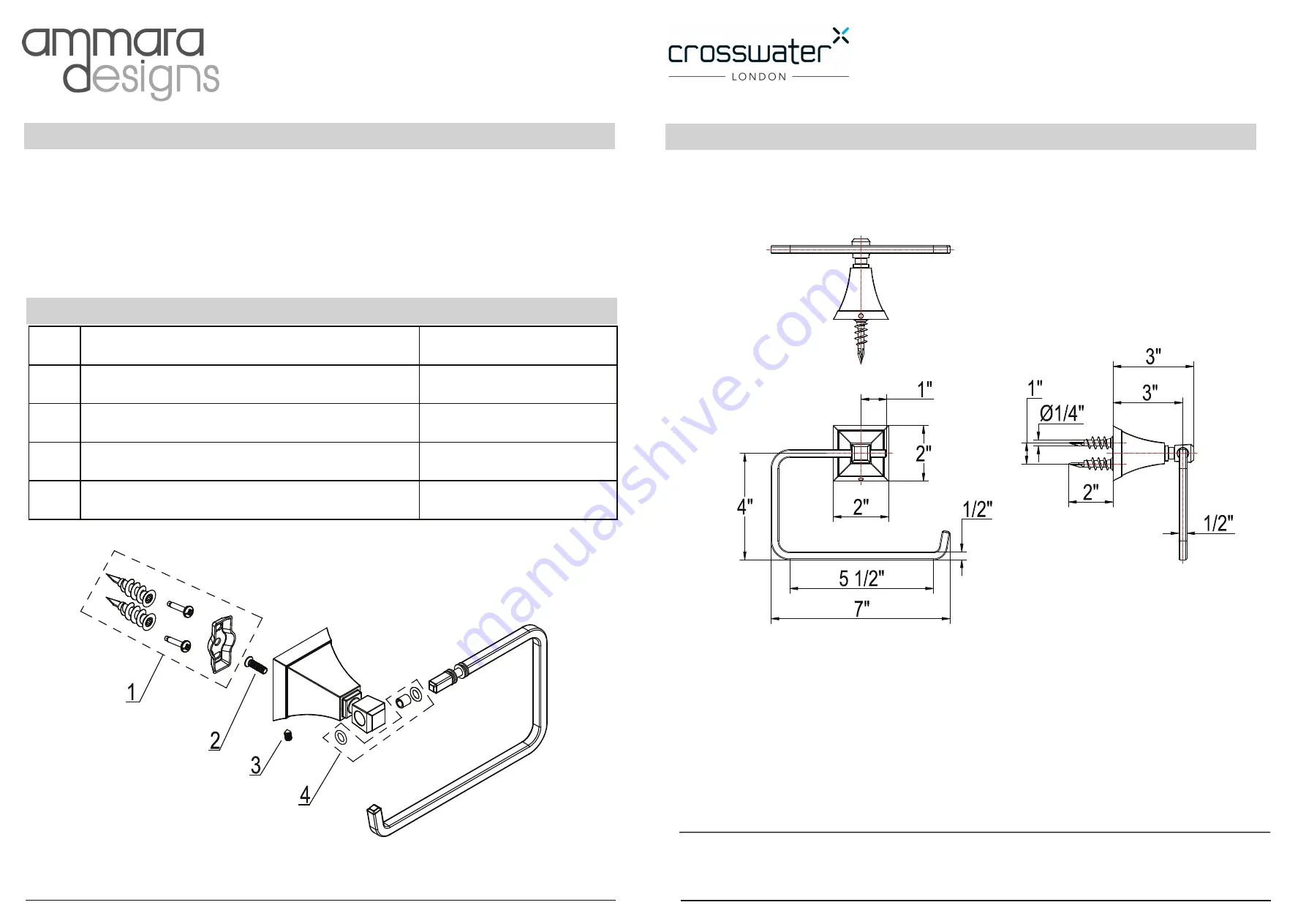 Crosswater Leyden 14-58 Скачать руководство пользователя страница 4