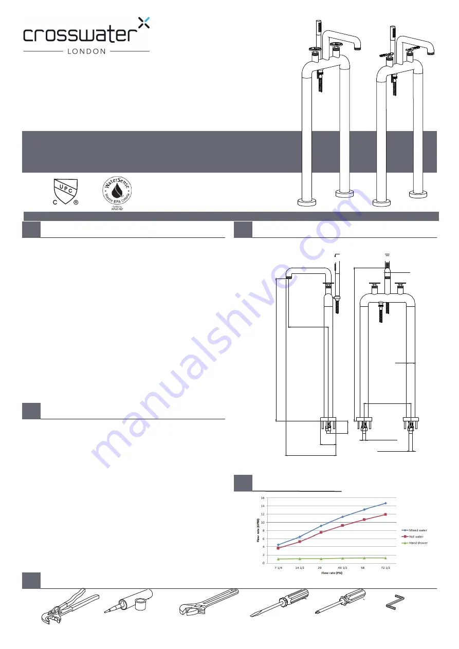 Crosswater UNION US-UN399 Installation Instructions Download Page 1