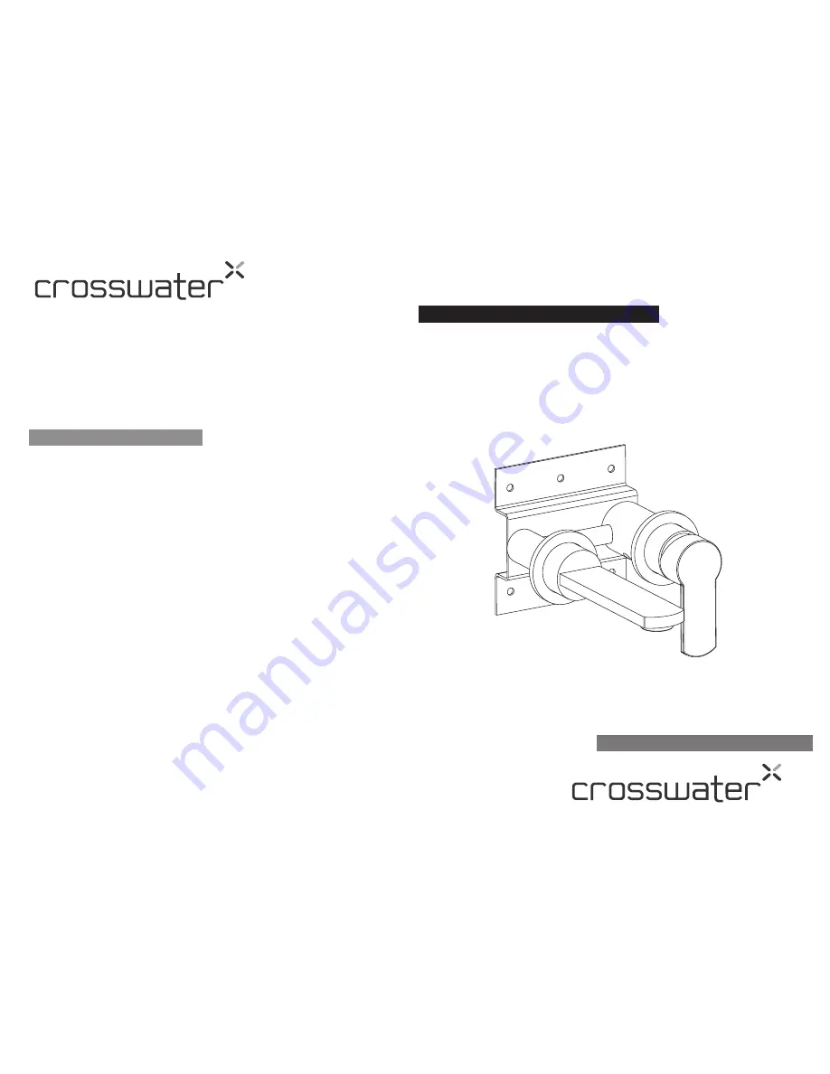 Crosswater WP120WNC Скачать руководство пользователя страница 1