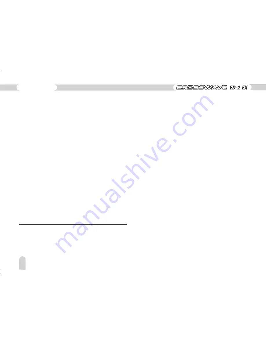 Crosswave ED-2 EX Operating Instructions Manual Download Page 4