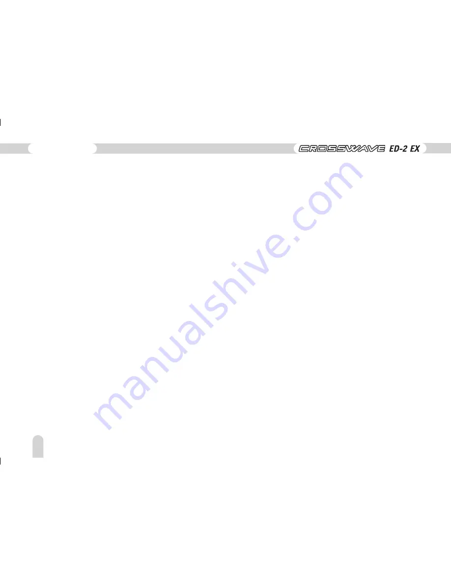 Crosswave ED-2 EX Operating Instructions Manual Download Page 6