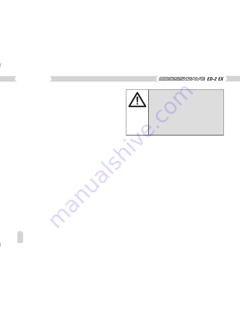 Crosswave ED-2 EX Operating Instructions Manual Download Page 8