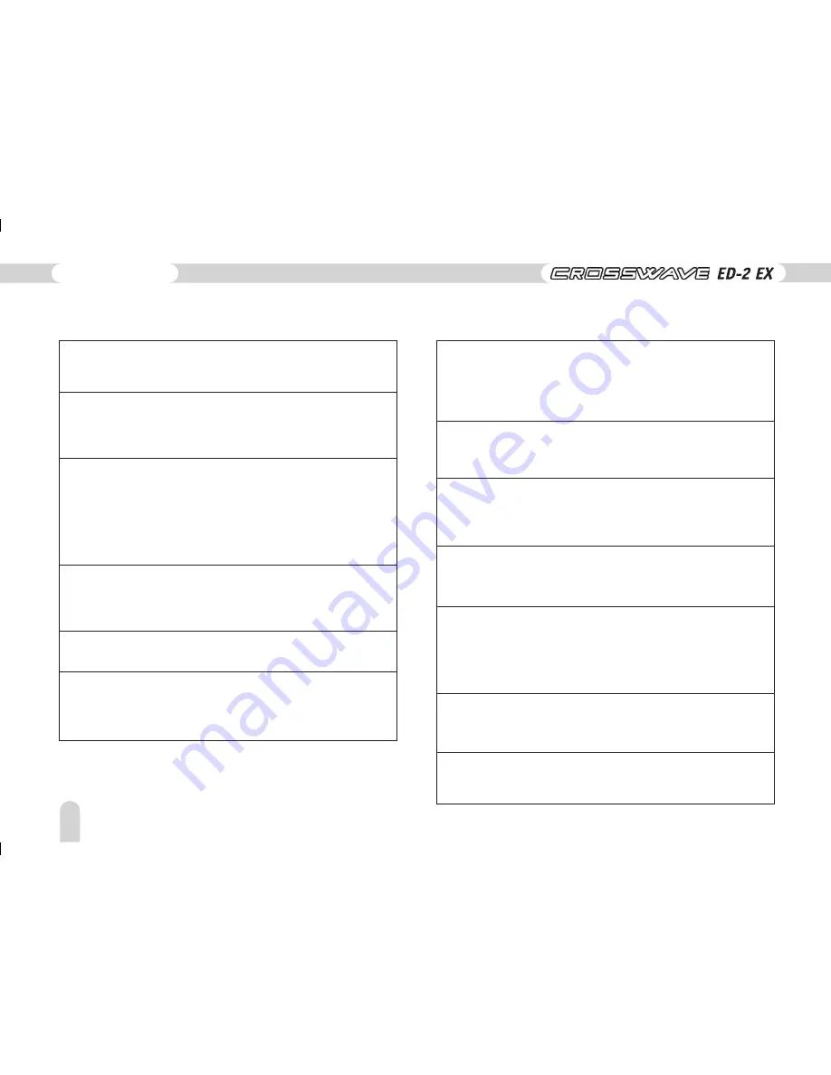 Crosswave ED-2 EX Operating Instructions Manual Download Page 32