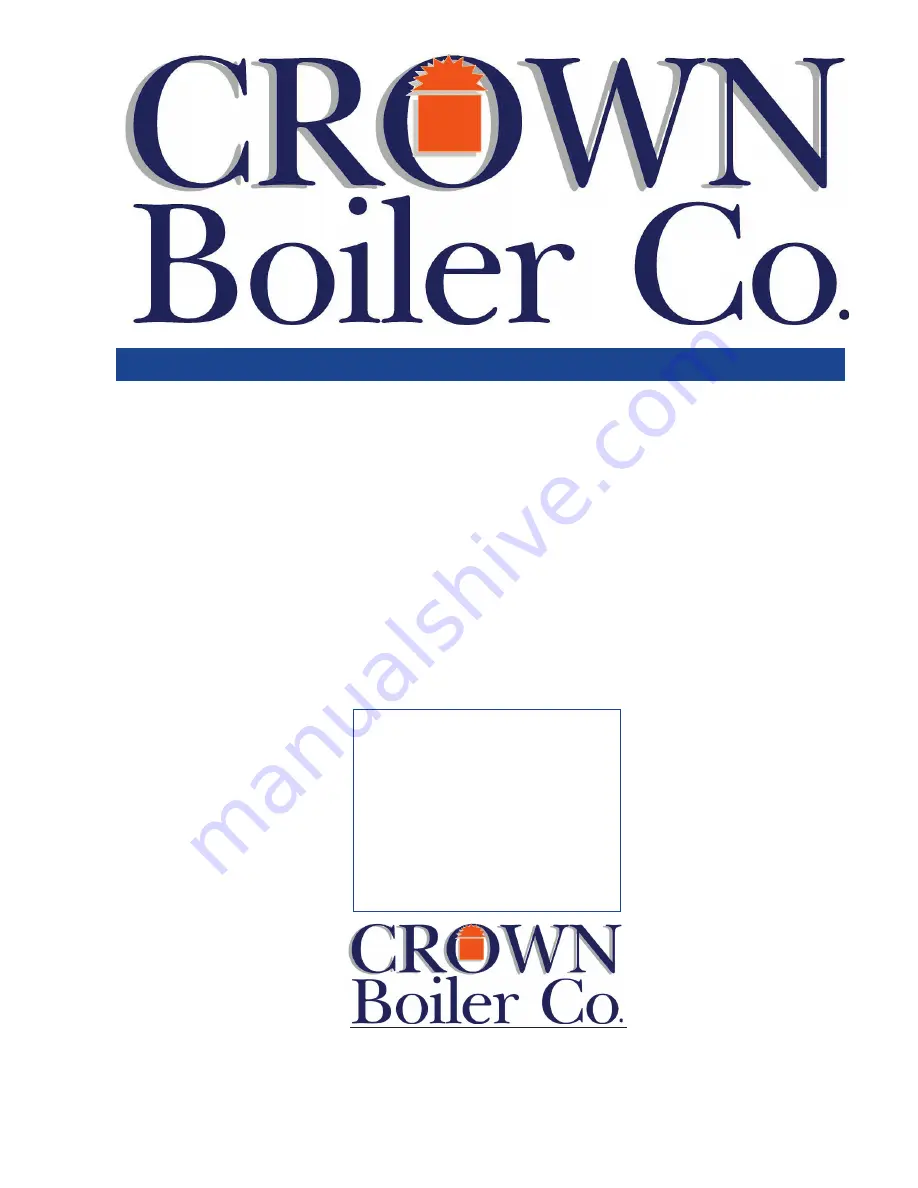 Crown Boiler 32-380ECS Installation Supplement Manual Download Page 1