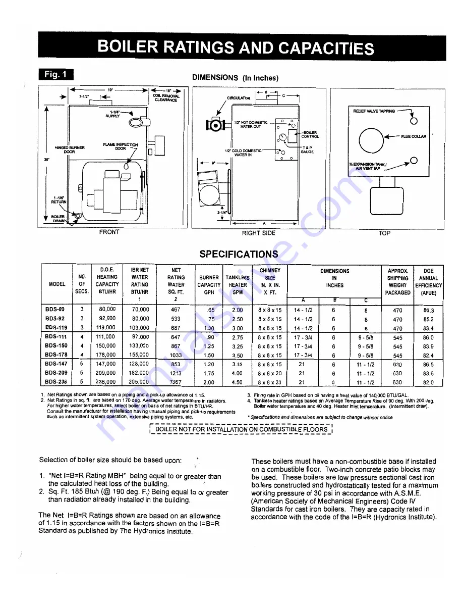 Crown Boiler BDS-080 Скачать руководство пользователя страница 2