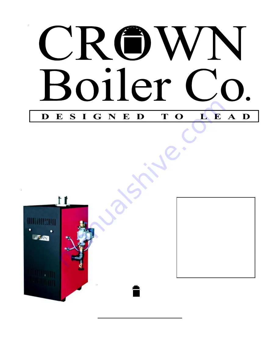 Crown Boiler BWF061 Скачать руководство пользователя страница 1