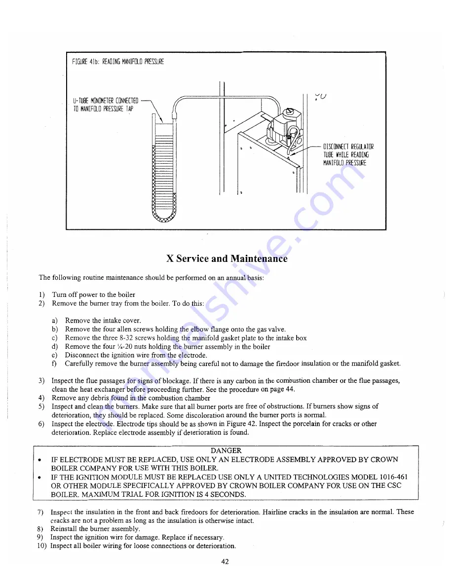 Crown Boiler CSC Series Скачать руководство пользователя страница 43