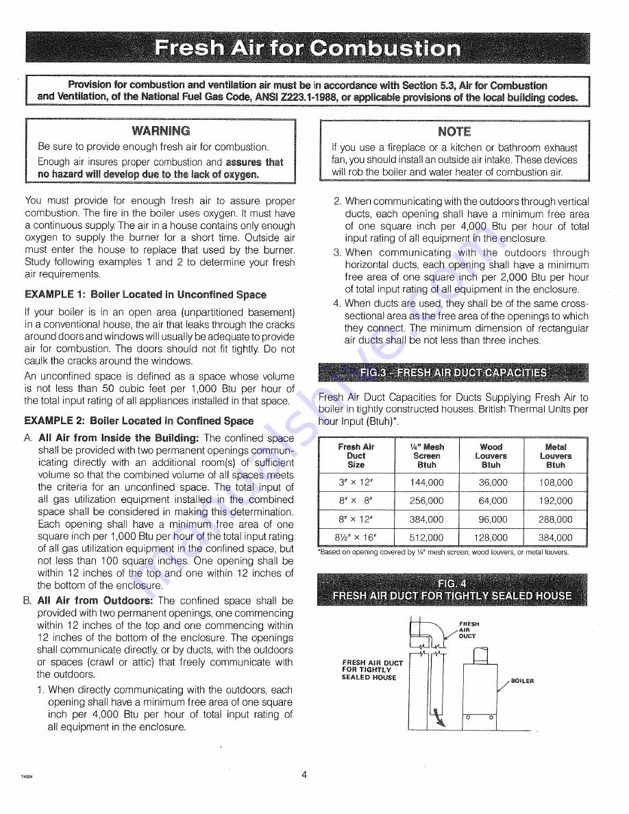 Crown Boiler DG-112-EI Installation Instructions Manual Download Page 4