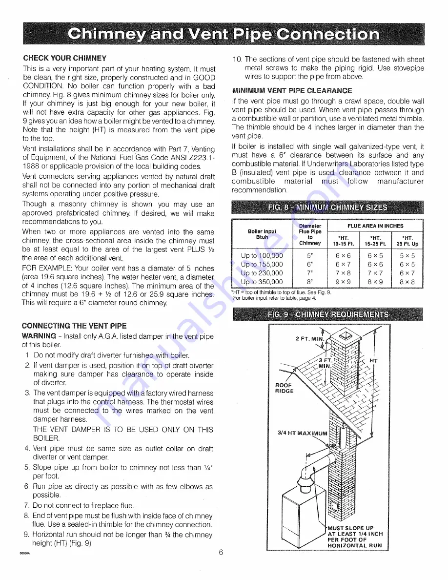 Crown Boiler DG-112-EI Installation Instructions Manual Download Page 6