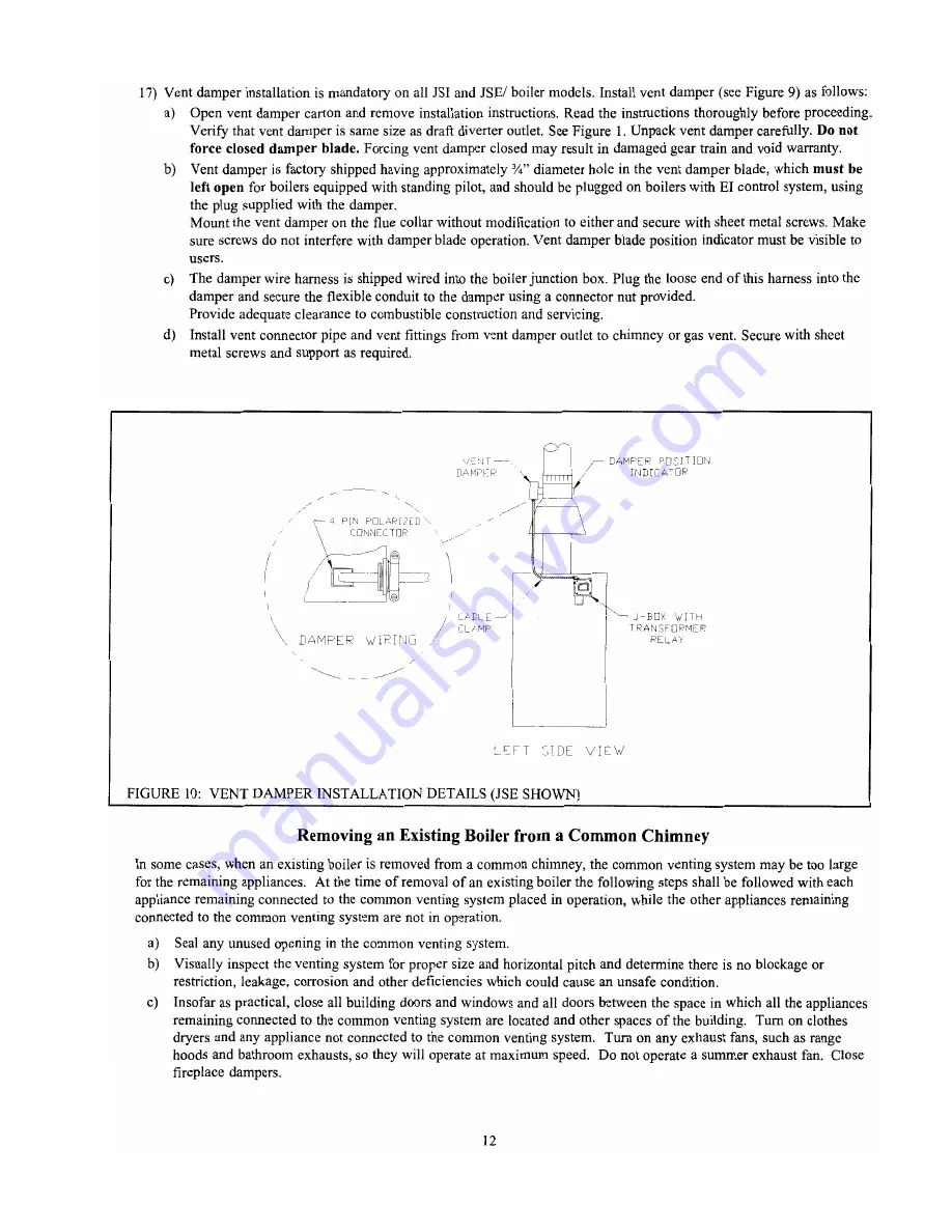 Crown Boiler JSE207 Скачать руководство пользователя страница 13