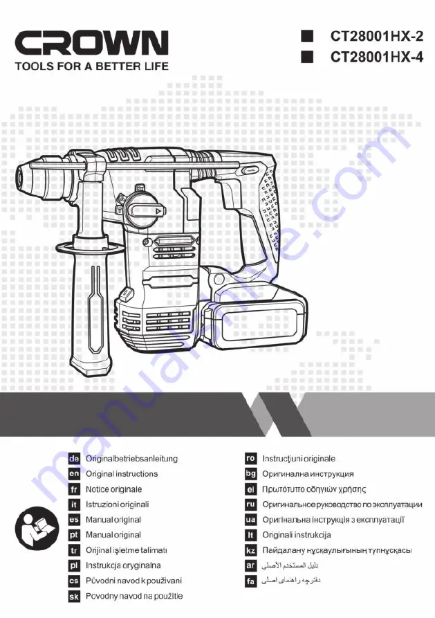 Crown CT28001HX-2 Original Instructions Manual Download Page 1