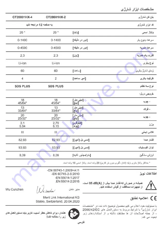 Crown CT28001HX-2 Original Instructions Manual Download Page 192