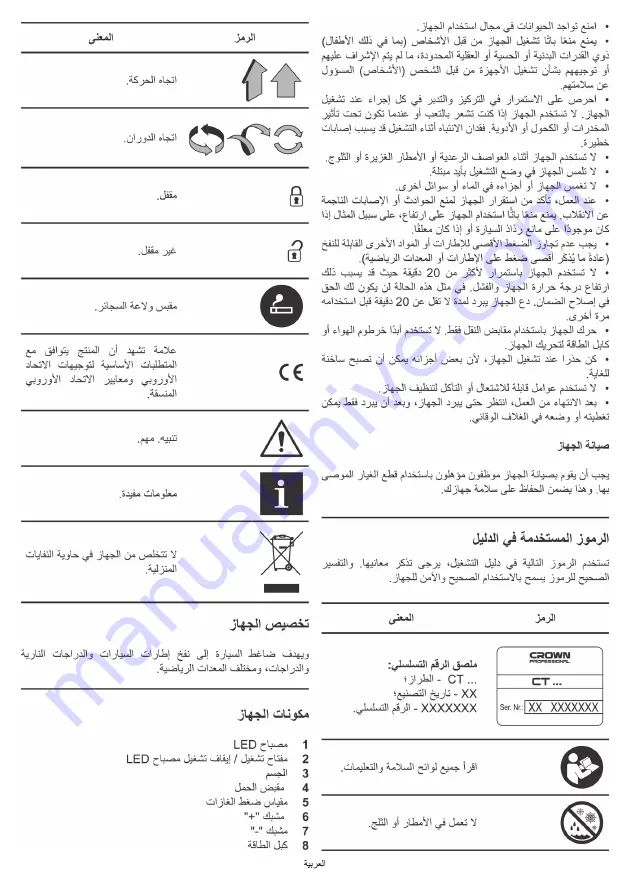 Crown CT36036 Original Instructions Manual Download Page 31