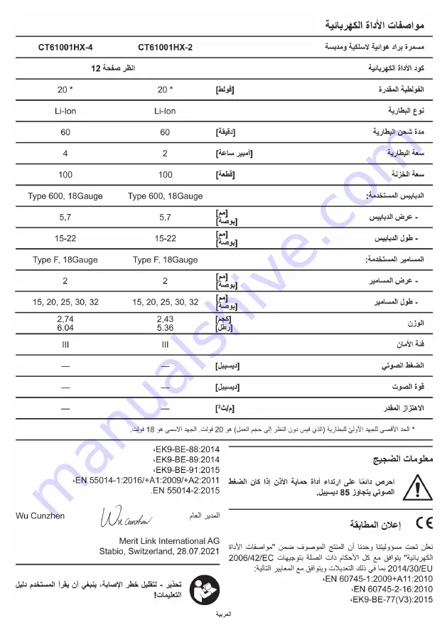 Crown CT61001HX Original Instructions Manual Download Page 148