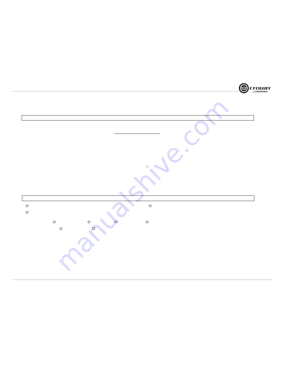 Crown CXM2000 Operation Manual Download Page 29