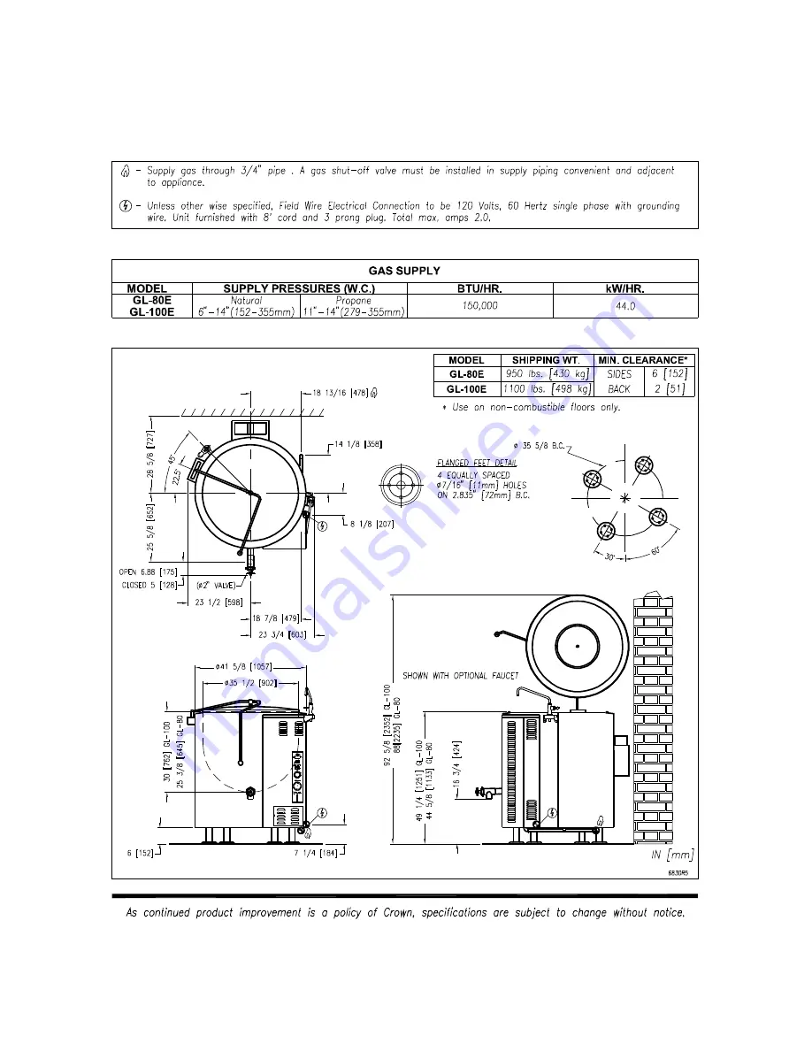 Crown GL-100E Installation & Operation Manual Download Page 5