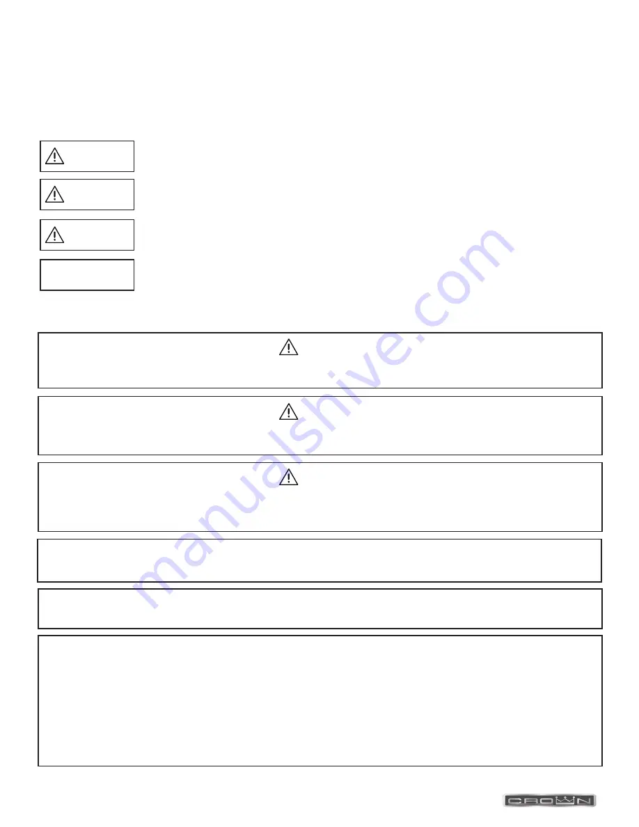 Crown GLT-20 Installation & Operation Manual Download Page 2