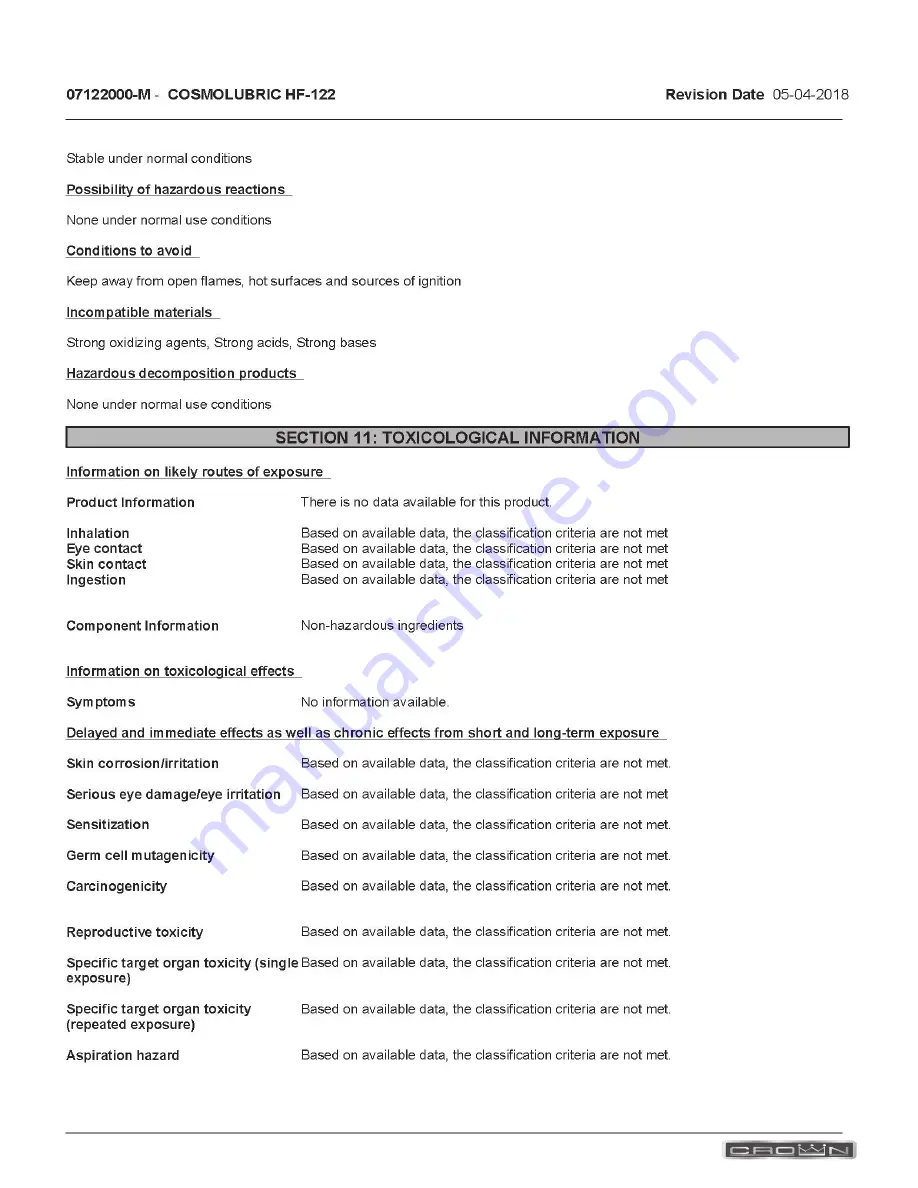 Crown GMTS-30 Скачать руководство пользователя страница 20