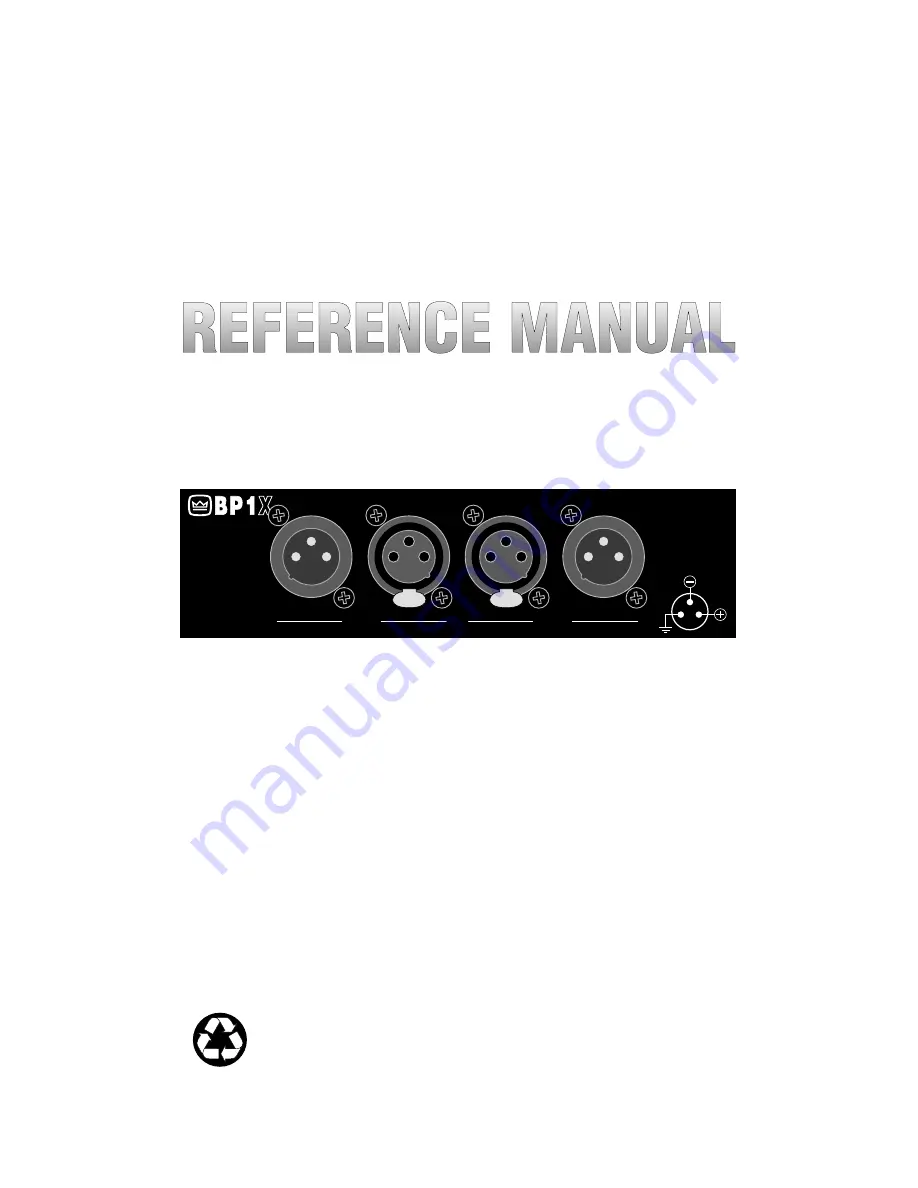 Crown P.I.P.-BP1C Reference Manual Download Page 1