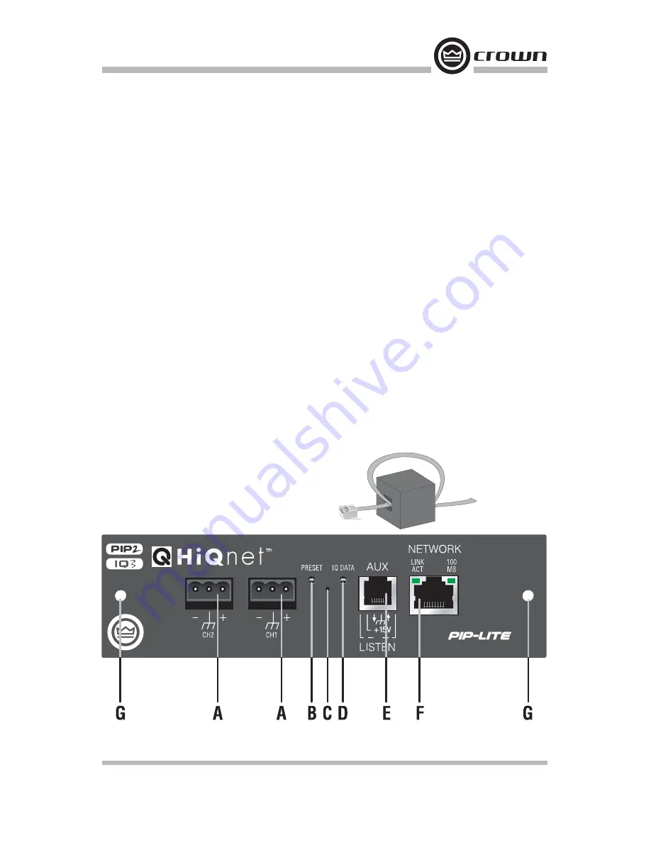 Crown PIP-LITE Reference Manual Download Page 11