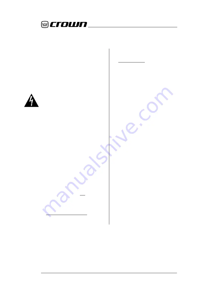 Crown PIP-XOV Reference Manual Download Page 9