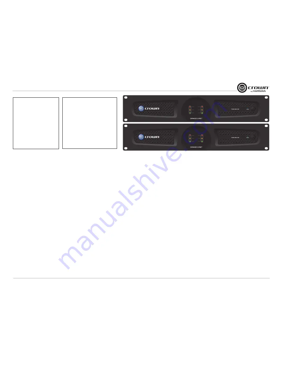 Crown XLC2500 Operation Manual Download Page 5