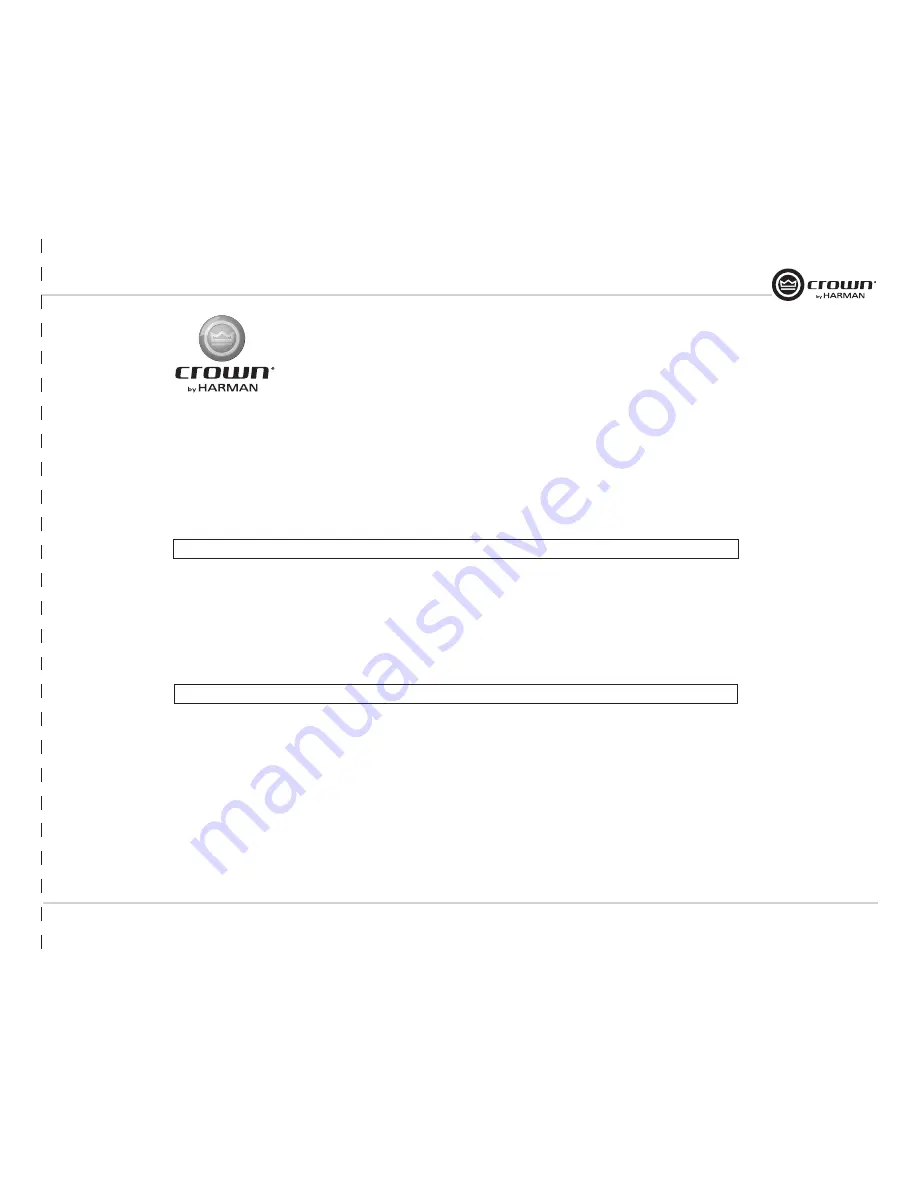 Crown XLC2500 Operation Manual Download Page 29