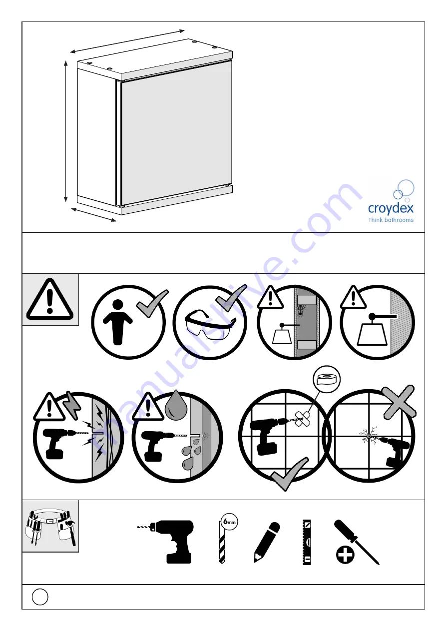 Croydex WC257122 Installation Manual Download Page 1